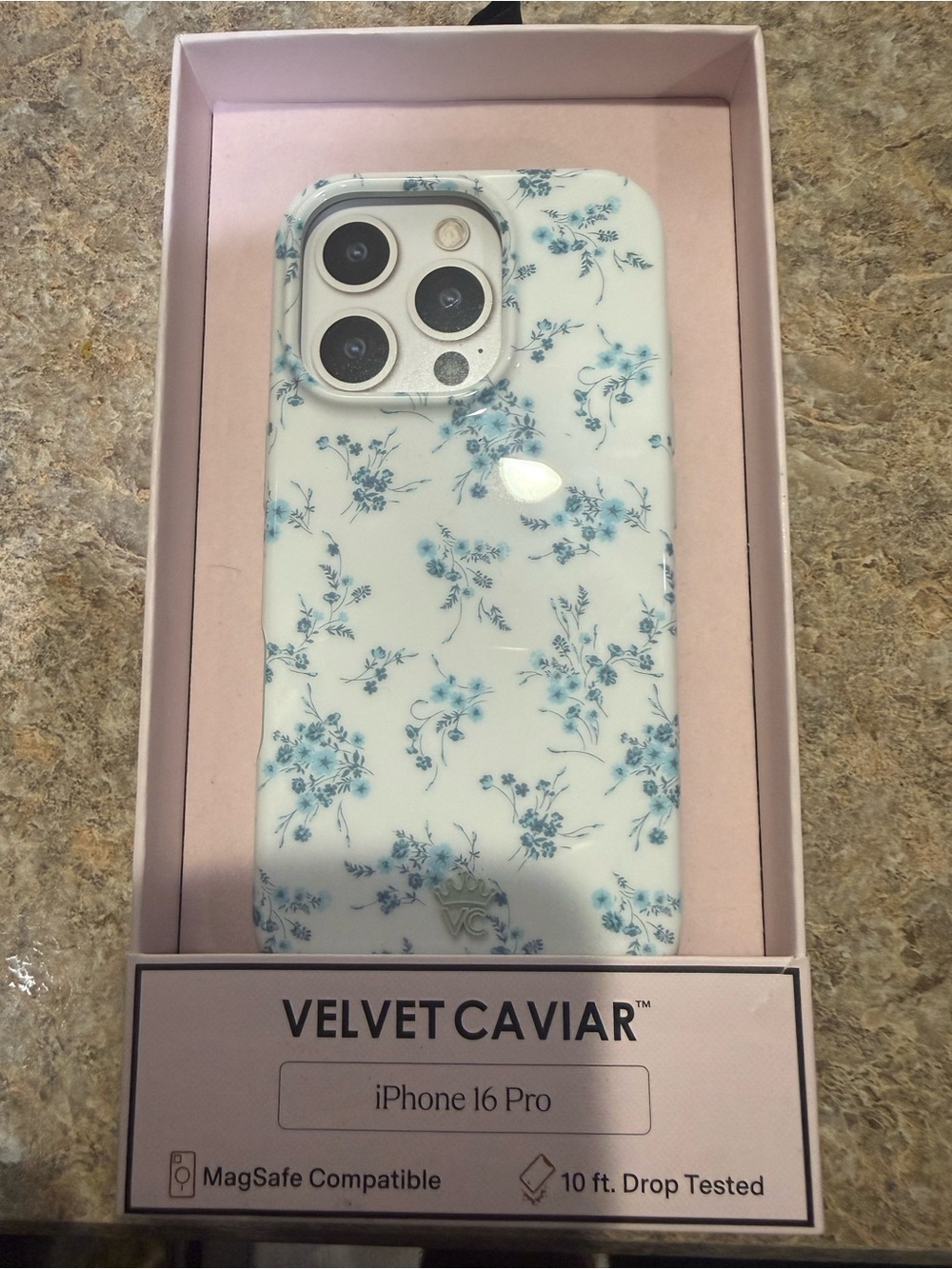 Velvet Caviar Blue Floral iPhone Case